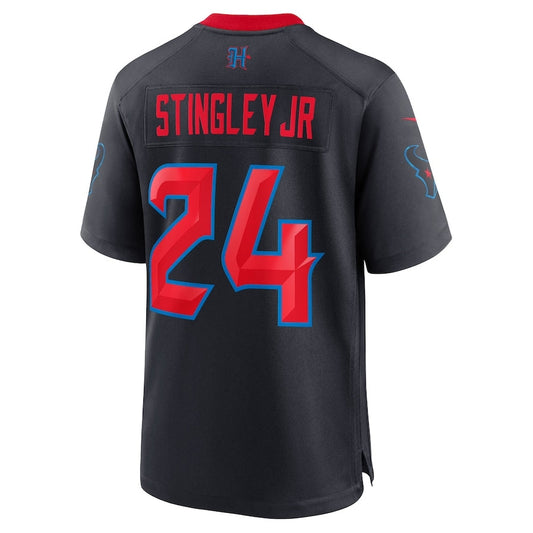 H.Texans #24 Derek Stingley Jr. 2nd Alternate Game Jersey - Navy American Football Jerseys