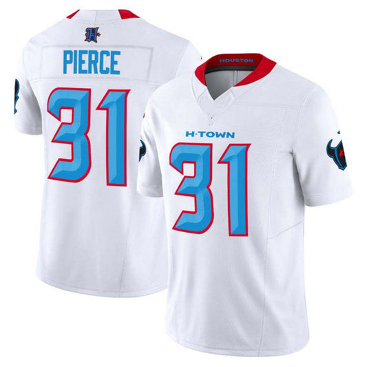 H.Texans #31 Dameon Pierce White Stitched 2024 Vapor F.U.S.E. Limited Jersey