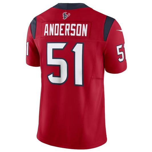 H.Texans #51 Will Anderson Jr. Red Vapor Untouchable Limited Jersey Stitched American Football Jerseys