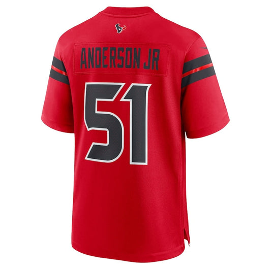 H.Texans #51 Will Anderson Jr. Alternate Game Jersey - Red Football Jerseys