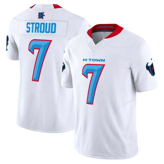 H.Texans #7 C.J. Stroud White Stitched 2024 Vapor F.U.S.E. Limited Jersey