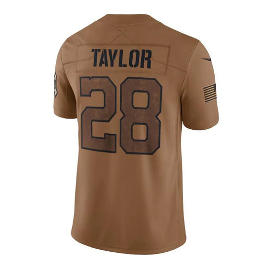 IN.Colts #28 Jonathan Taylor Brown 2023 Salute To Service Limited Stitched Jerseys