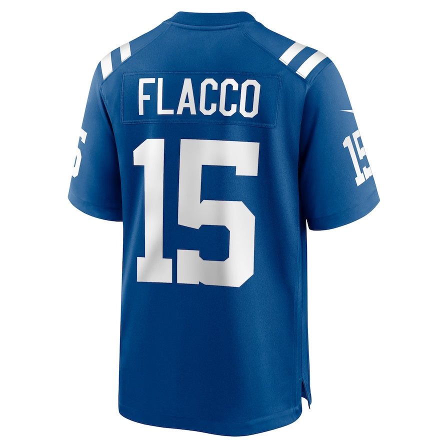 IN. Colts #15 Joe Flacco Retired Player Game Jersey - Royal Stitched American Football Jerseys