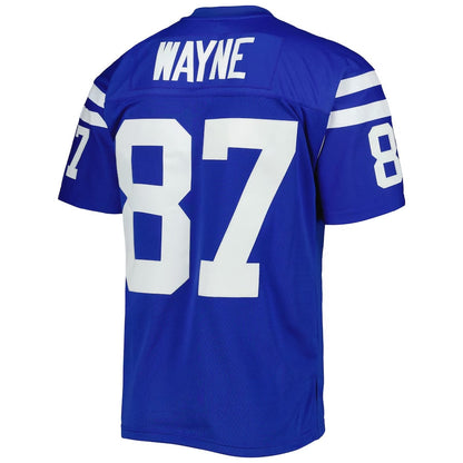 IN.Colts #87 Reggie Wayne Mitchell & Ness Legacy Replica Jersey - Royal Stitched American Football Jerseys