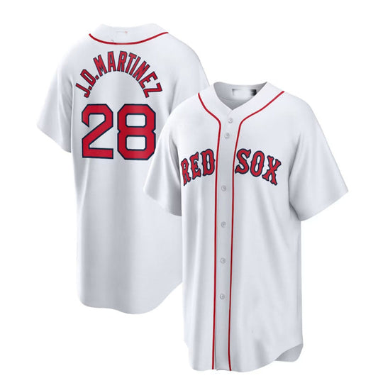 Boston Red Sox  #28 J.D. Martinez Home Replica Player Name Jersey - White Baseball Jerseys