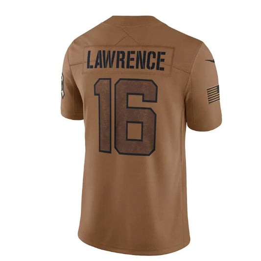 J.Jaguars #16 Trevor Lawrence Brown 2023 Salute To Service Limited Stitched American Football Jerseys