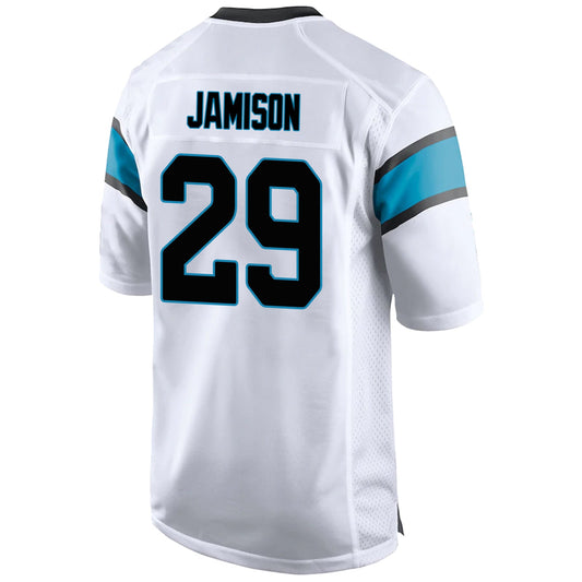 C.Panthers #29 D'Shawn Jamison  white Team Game Jersey Football Stitched Jersey