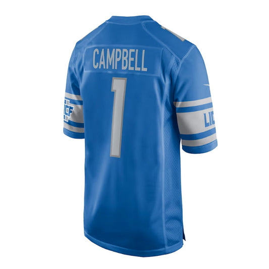 D.Lions #1 Jack Campbell 2023 Draft First Round Pick Game Jersey - Blue Stitched American Football Jerseys