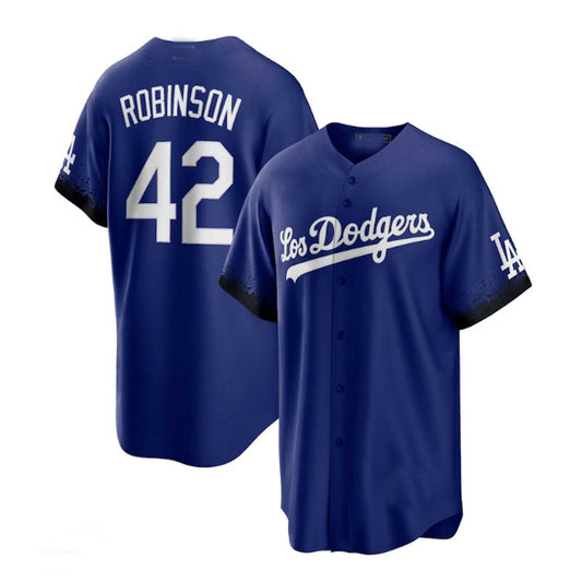 Los Angeles Dodgers #42 Jackie Robinson City Connect Replica Player Jersey - Royal Baseball Jerseys