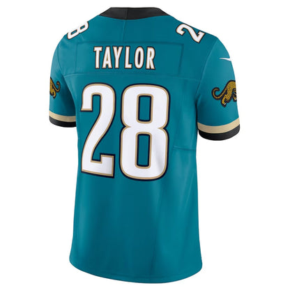 J.Jaguars #28 Fred Taylor Prowler Throwback Vapor F.U.S.E. Limited Retired Player Jersey - Teal Football Jerseys