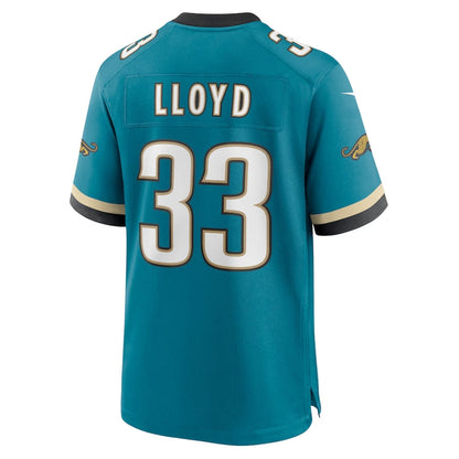 J.Jaguars #33 Devin Lloyd Prowler Throwback Player Game Jersey - Teal Football Jerseys