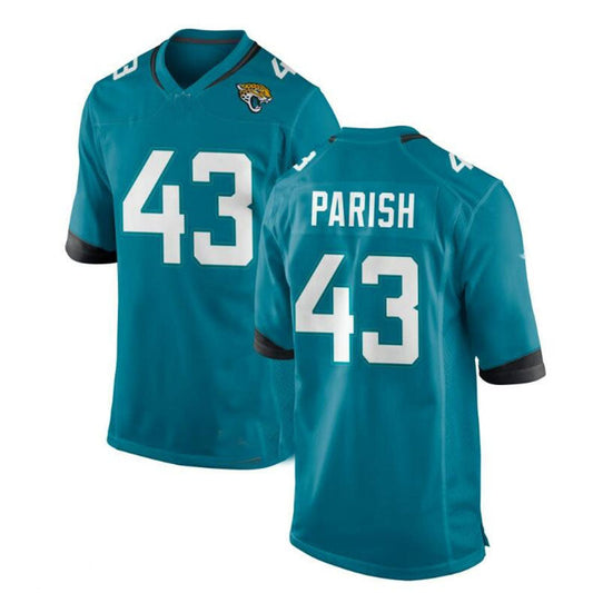 J.Jaguars #43 Derek Parish Alternate Game Jersey - Teal Stitched American Football Jerseys