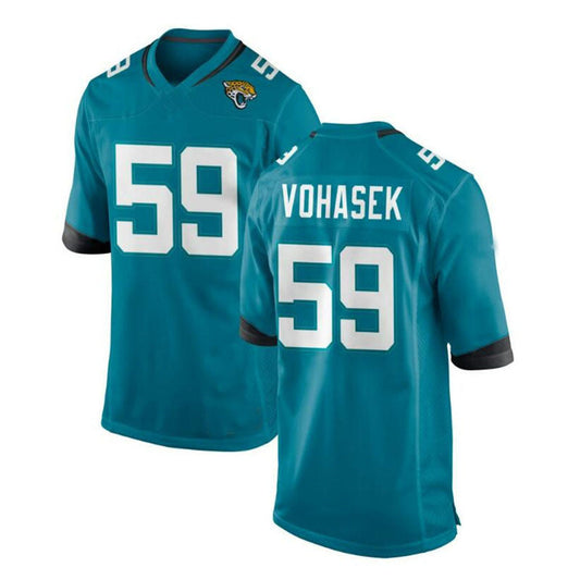 J.Jaguars #59 Raymond Vohasek Alternate Game Jersey - Teal Stitched American Football Jerseys