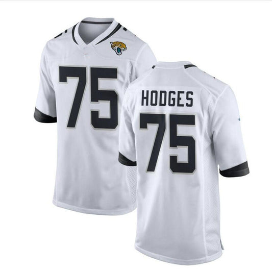 J.Jaguars #75 Cooper Hodges Game Jersey - White Stitched American Football Jerseys