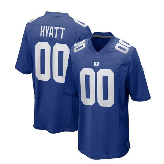 NY.Giants #00 Jalin Hyatt 2023 Draft Pick Game Jersey - Royal Stitched American Football Jerseys