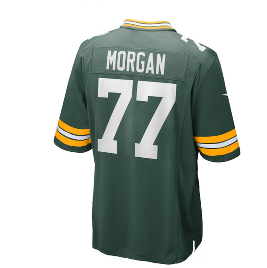 GB.Packers #77 Jordan Morgan 2024 Draft First Round Pick Player Game Jersey - Green American Football Jerseys