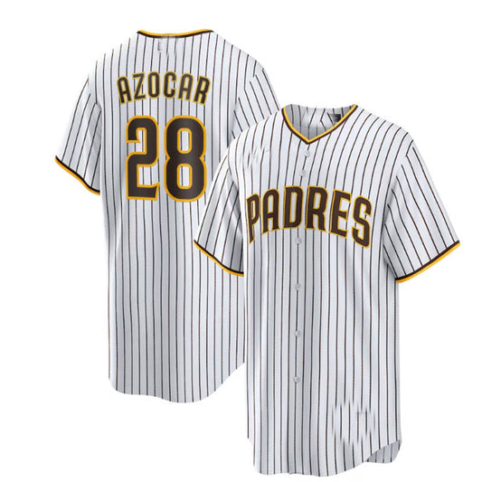 San Diego Padres #28 Jos¨¦ Azocar Home Replica Player Jersey - White Baseball Jerseys