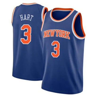 NY.Knicks #3 Josh Hart Blue Icon Edition Swingman Basketball Jersey