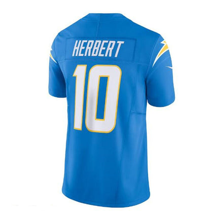 LA.Chargers #10 Justin Herbert Vapor F.U.S.E. Limited Jersey - Powder Blue Stitched American Football Jerseys