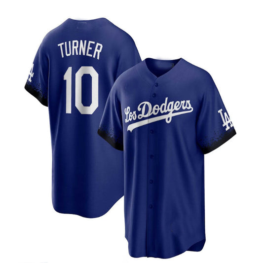 Los Angeles Dodgers #10 Justin Turner City Connect Replica Player Jersey - Royal Baseball Jerseys