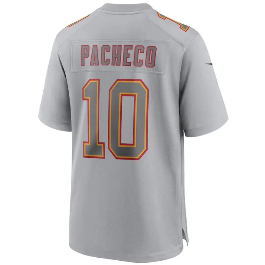 KC.Chiefs #10 Isiah Pacheco Gray Stitched Atmosphere Fashion Limited Football Jerseys