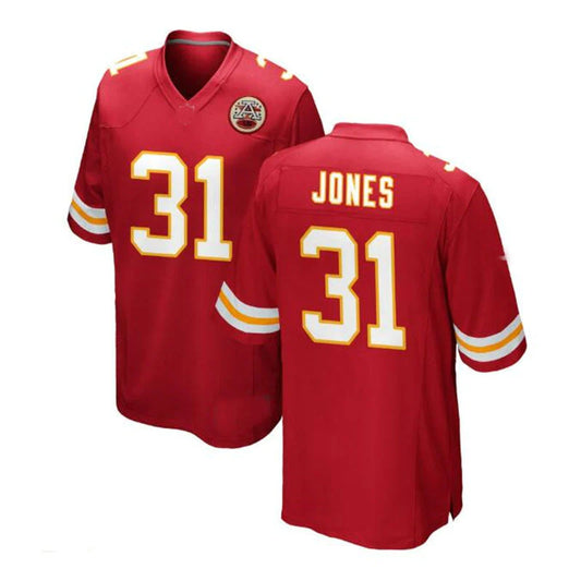 KC.Chiefs #31 Nic Jones Red Stitched American Football Jerseys