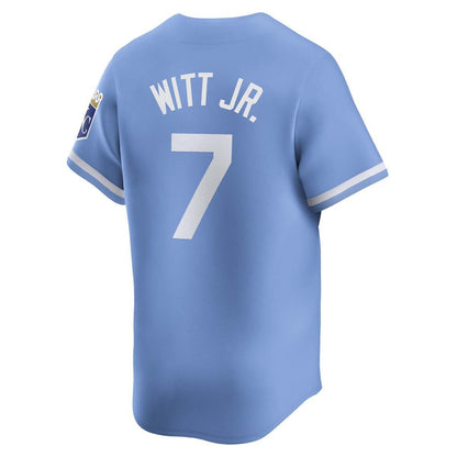 Kansas City Royals #7 Bobby Witt Jr Light Blue Limited Baseball Stitched Jersey