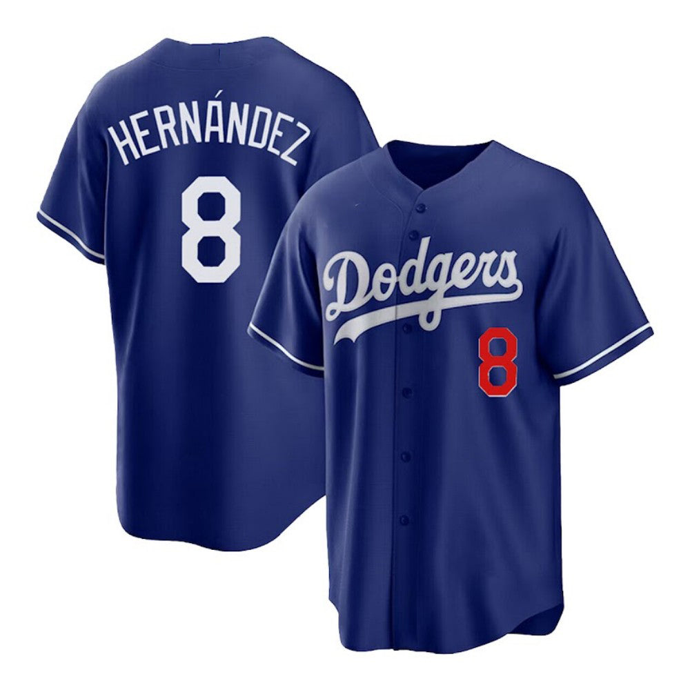 Los Angeles Dodgers #8 Kike Hernandez Royal Stitched Baseball Jersey