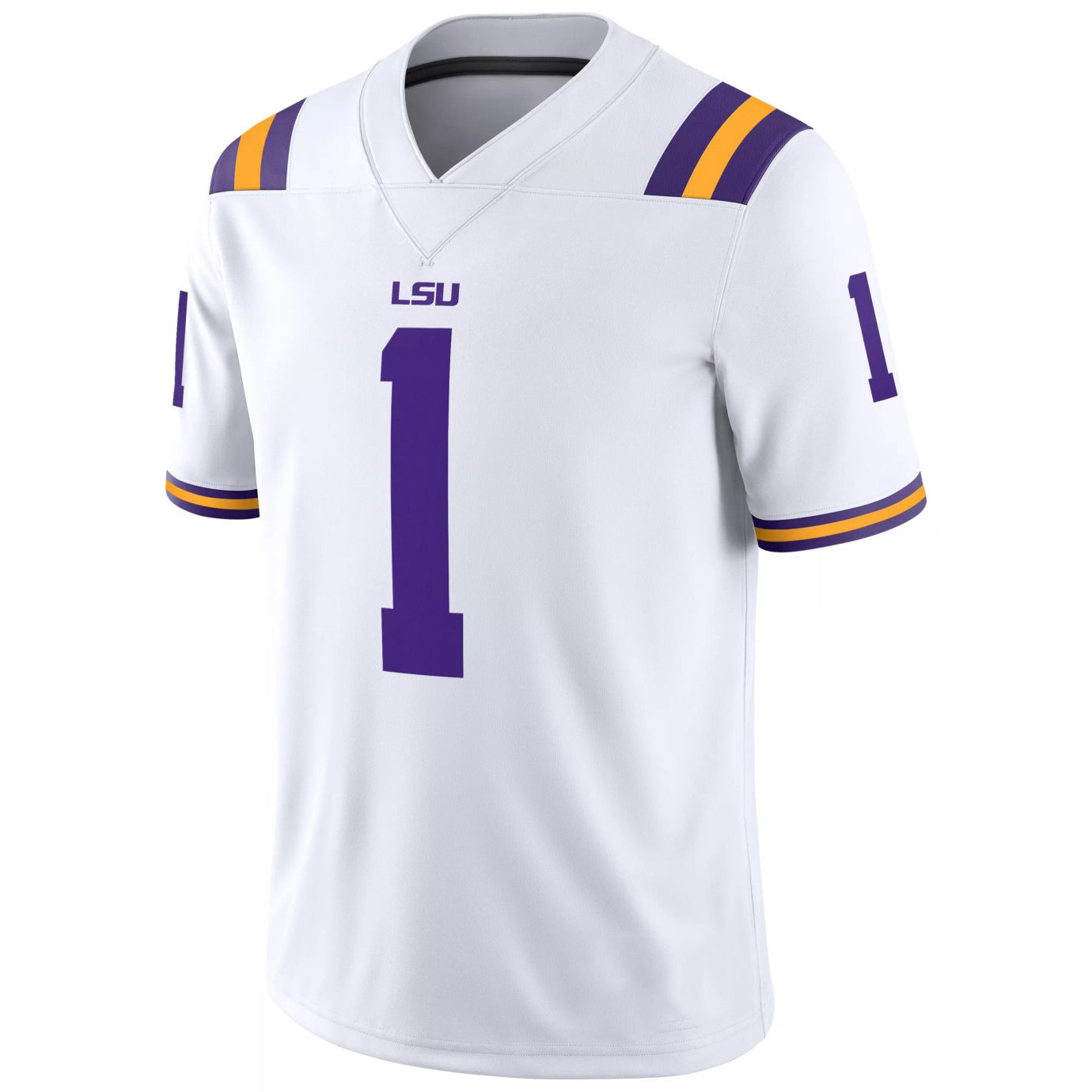 L.Tigers #1 JaMarr Chase White Game Stitched American College Jersey