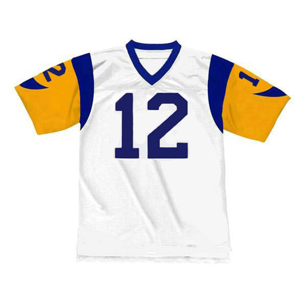 LA.Rams #12 Joe Namath White 1977 Away Throwback Football Stitched Jersey