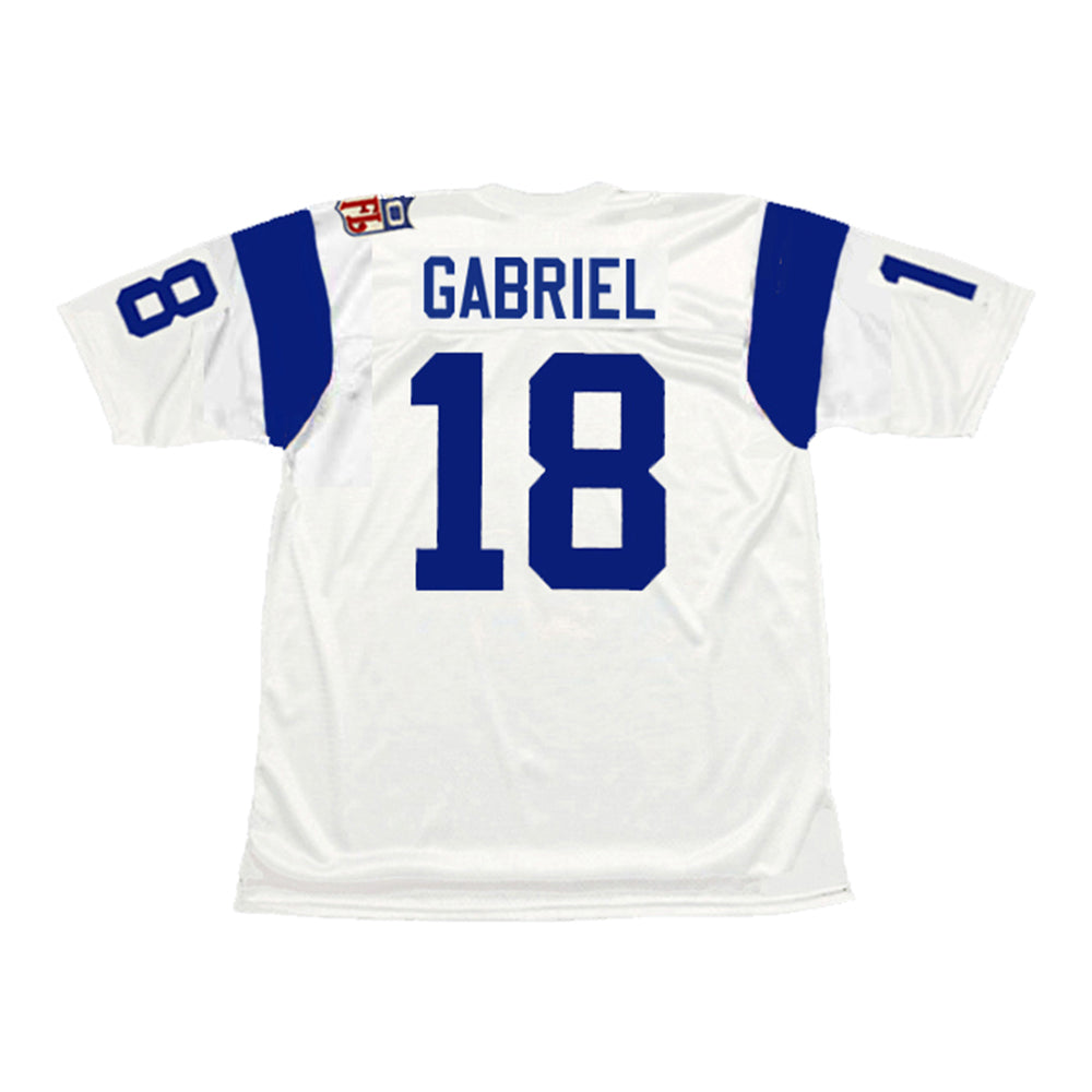 LA.Rams #18 Roman Gabriel White 1969 Away Throwback Football Stitched Jersey