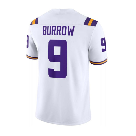 LSU Tigers #9 Joe Burrow White Stitched American Football Jerseys