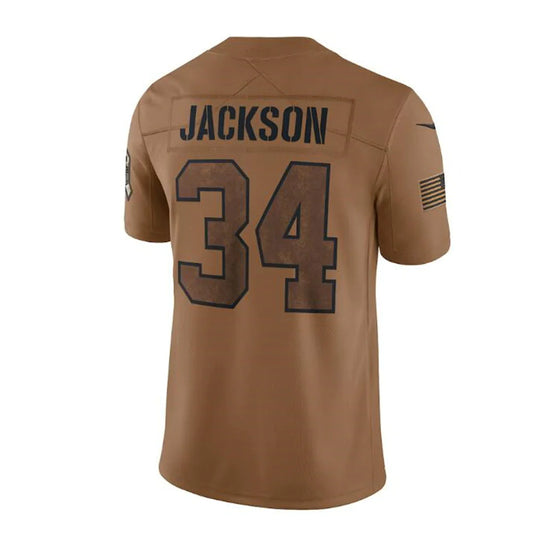 LV.Raiders #34 Bo Jackson Brown 2023 Salute To Service Retired Player Limited Stitched Jerseys