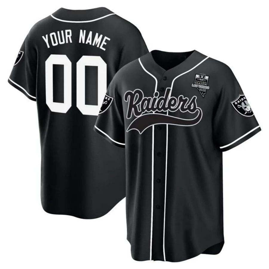 Las Vegas Raiders Black Baseball All Stitched Custom Jersey LV.Raider