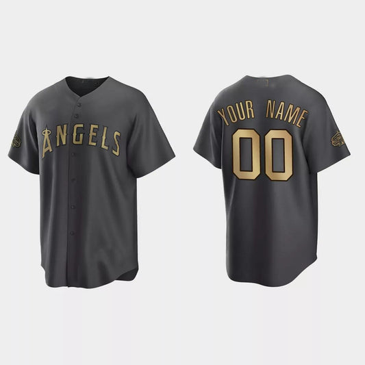 Custom Los Angeles Angels 2022 All-Star Game Replica Jersey ¨C Charcoal Stitched Baseball Jerseys