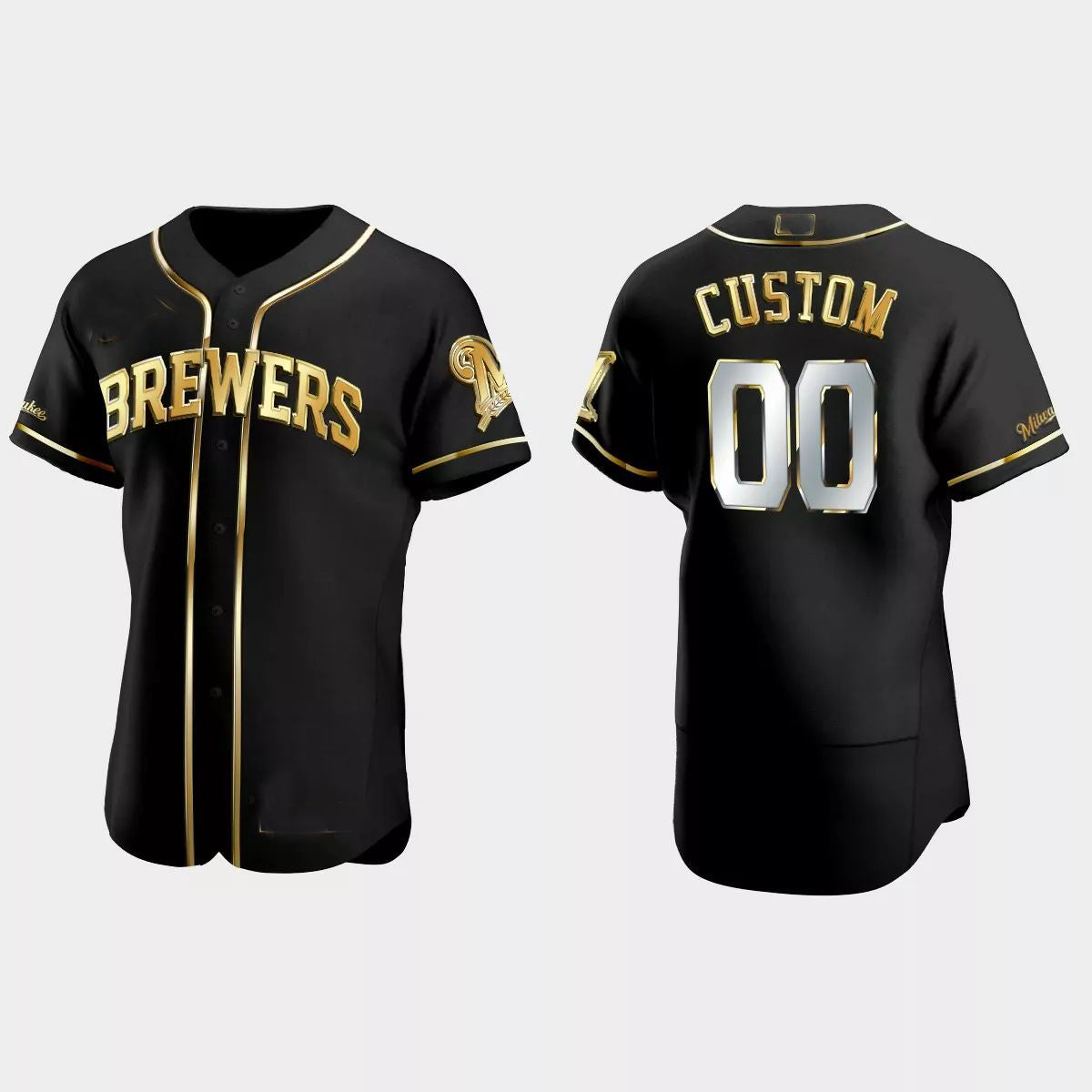 Custom Los Angeles Angels Gold Edition Authentic Jersey ¨C Black Stitched Baseball Jerseys