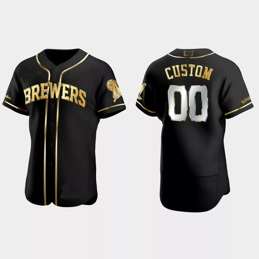 Custom Los Angeles Angels Gold Edition Authentic Jersey ¨C Black Stitched Baseball Jerseys