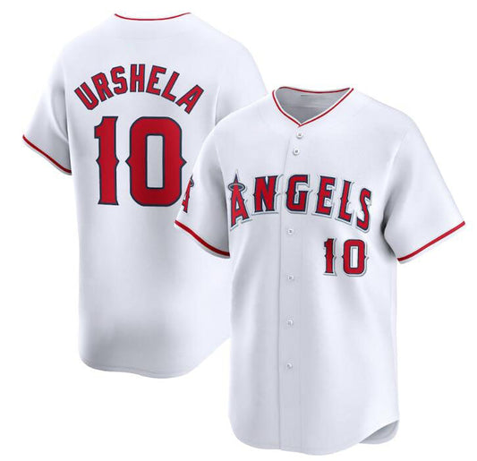 Los Angeles Angels #10 Gio Urshela White Home Limited Stitched Baseball Jersey