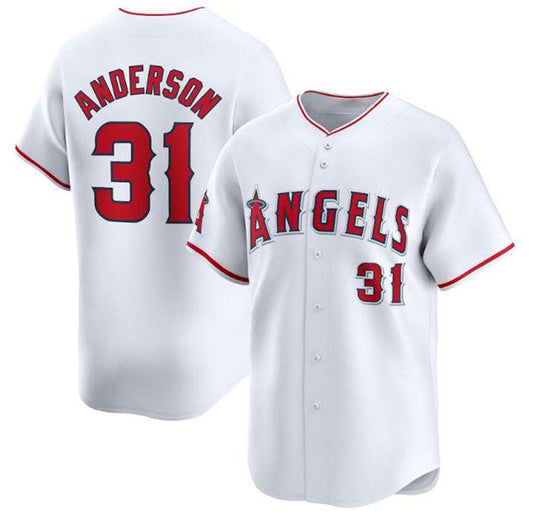Los Angeles Angels #31 Tyler Anderson White Home Limited Baseball Stitched Jersey