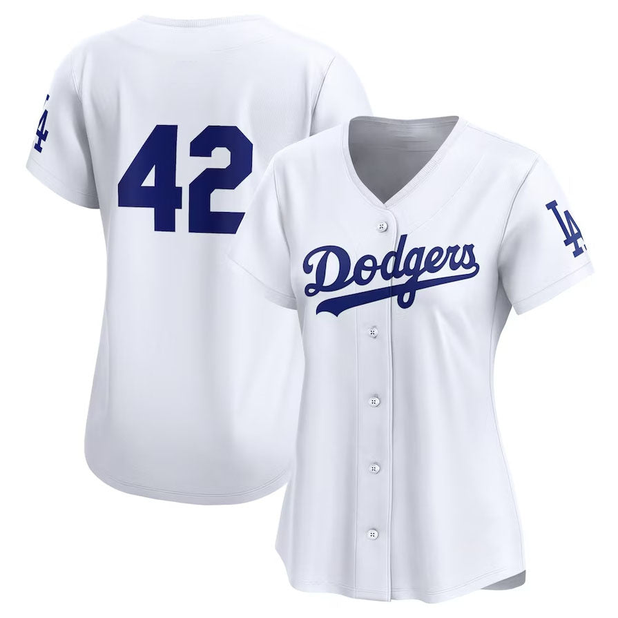 Los Angeles Dodgers 2024 #42 Jackie Robinson Day Home Limited Jersey – White Stitches Baseball Jerseys