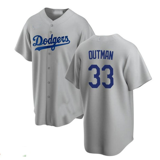 Los Angeles Dodgers #33 James Outman Gray Alternate Replica Jersey Baseball Jerseys