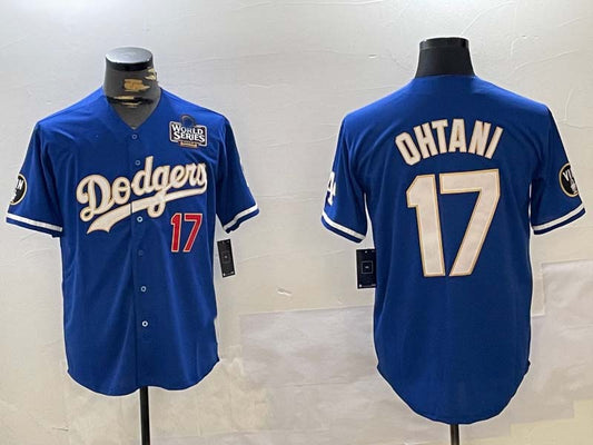 Los Angeles Dodgers #17 Shohei Ohtani 2024 World Series Champions Cool Base Stitched Baseball Jersey