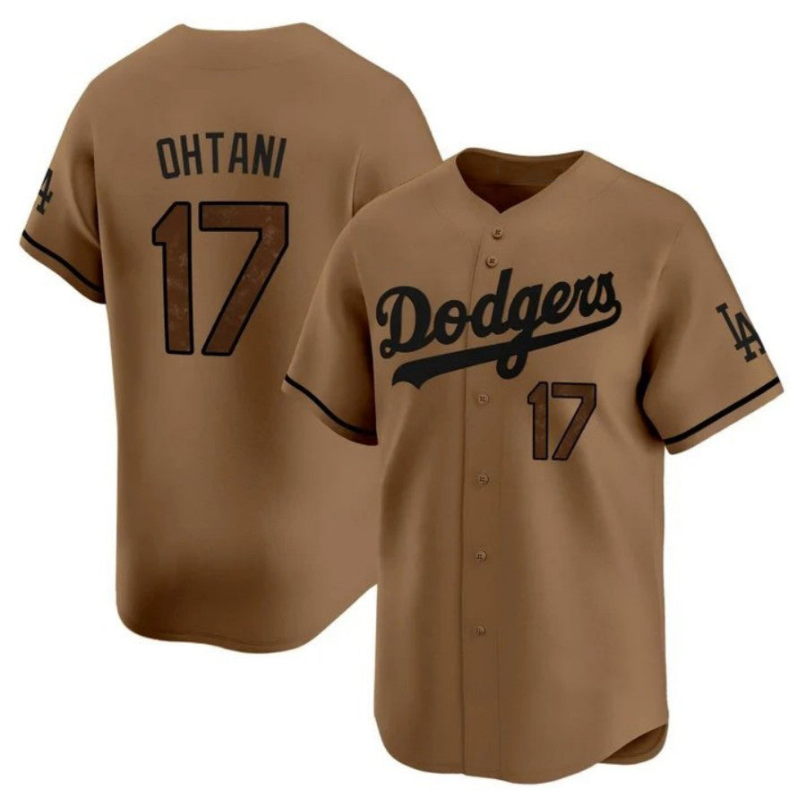 Los Angeles Dodgers #17 Shohei Ohtani Brown 2024 World Series Limited Stitched Baseball Jersey