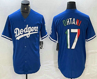 Los Angeles Dodgers #17 Shohei Ohtani Mexico Blue Cool Base Stitched Jerseys Baseball Jerseys