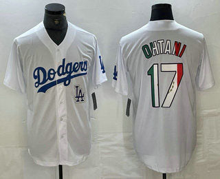 Los Angeles Dodgers #17 Shohei Ohtani Mexico White Cool Base Stitched Jerseys Baseball Jerseys