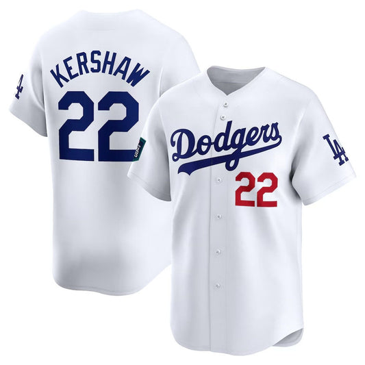 Los Angeles Dodgers #22 Clayton Kershaw 2024 World Tour Seoul Series Home Limited Player Jersey - White Stitches Baseball Jerseys