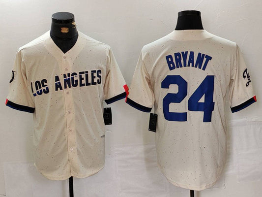 Los Angeles Dodgers #24 Kobe Bryant Cream 2024 City Connect Limited Stitched Baseball Jerseys