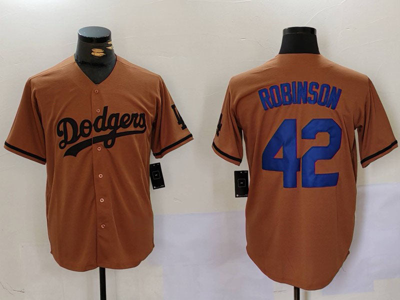 Los Angeles Dodgers #42 Jackie Robinson Olive Cool Base Limited Stitched Baseball Jersey