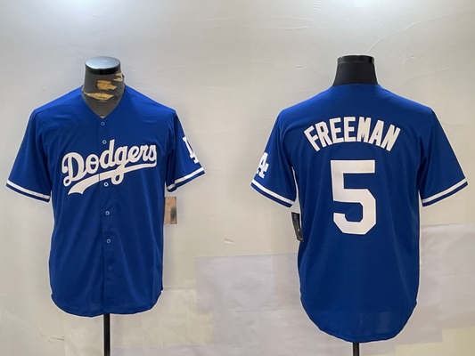 Los Angeles Dodgers #5 Freddie Freeman Blue Cool Base Stitched Baseball Jersey