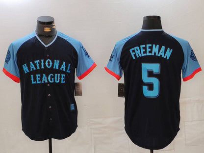 Los Angeles Dodgers #5 Freddie Freeman Navy 2024 All Star Limited Stitched Baseball Jersey